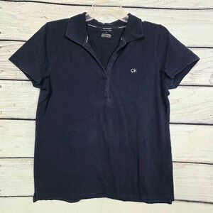 Calvin Klein M Black Short Sleeve Logo Polo Shirt